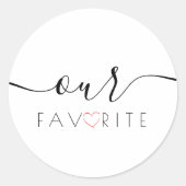 Notre étiquette de faveur préférée (Devant)