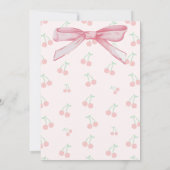 Notre Faire-Part de Bébé Shower Cerise sur le Gâte (Dos)