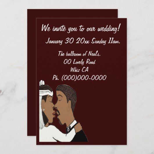 Notre faire-part de mariage (Devant / Derrière)