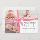 Notre Faire-part de naissance Cadeau Préférée Prem (Devant)