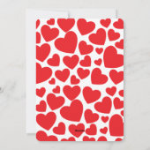 Notre Faire-part de naissance de Coeurs rouges de  (Dos)
