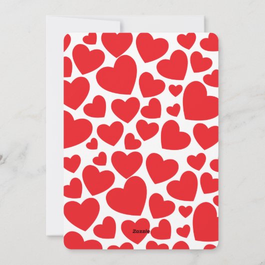 Notre Faire-part de naissance de Coeurs rouges de  (Dos)