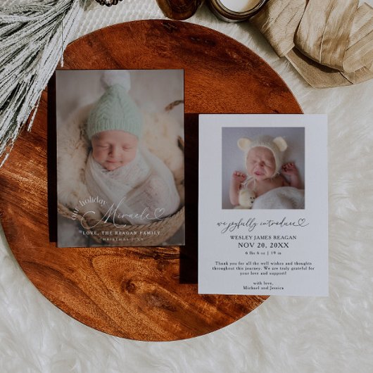 Notre Faire-part de naissance de Noël Miracle Holi