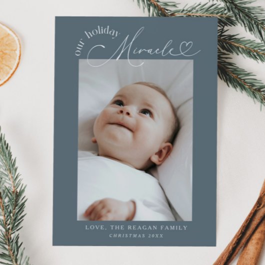 Notre Faire-part de naissance Miracle Slate Blue