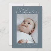 Notre Faire-part de naissance Miracle Slate Blue (Devant)