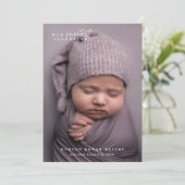 Notre Faire-part de naissance moderne Valentine la (Debout devant)