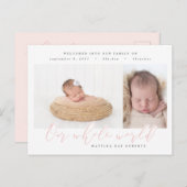 Notre faire-part de naissance multiphoto dans le m (Devant / Derrière)