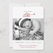 Notre Faire-part de naissance photo de Noël Star B (Devant)