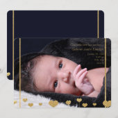 Notre Faire-part de naissance photo Little Love (Devant / Derrière)