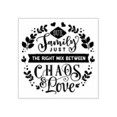 Notre Famille Citation Tampon en Caoutchouc (Impression)