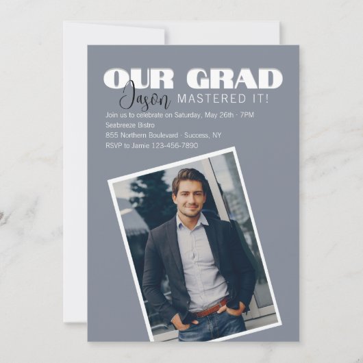Notre Grad Photo Graduation Invitation (Devant)
