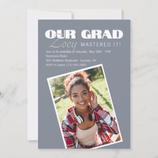 Notre Grad Photo Graduation Invitation (Devant)
