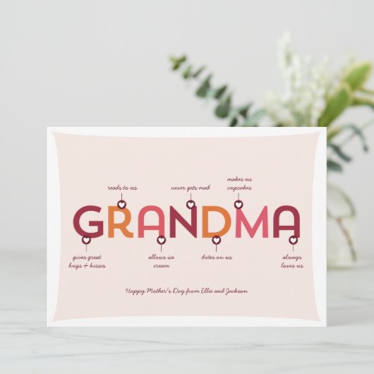 Notre Grand-Mère Est... Carte de voeux pour la fêt (Debout devant)