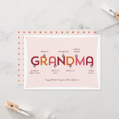 Notre Grand-Mère Est... Carte de voeux pour la fêt (Devant/Arrière en situation)