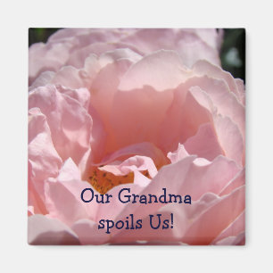 Notre grand-mère nous gâte ! aimant Rose Fleur Ros