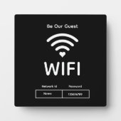 Notre Guest Wifi Mot de passe Tabletop Plaque avec (Devant)