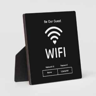 Notre Guest Wifi Mot de passe Tabletop Plaque avec