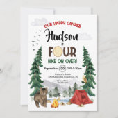 Notre Happy Camper est quatre Invitation d'anniver (Devant)