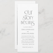 Notre histoire commence | Carte d'annonce de maria (Devant / Derrière)