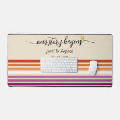 Notre histoire commence Tapis de bureau Drapeau le (Clavier et souris)