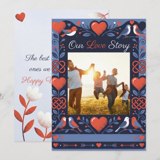 Notre histoire d'amour Carte de la Saint-Valentin (Devant / Derrière)