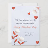 Notre histoire d'amour Carte de la Saint-Valentin (Dos)