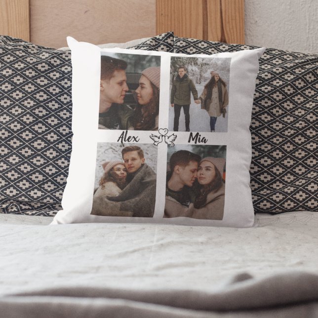 Notre histoire d'amour – Coussin de décoration ave (Créateur téléchargé)