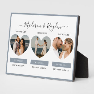 Notre histoire d'amour Photo Plaque de mariage ble