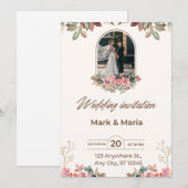 Notre histoire d'amour : une Faire-part de mariage (Devant / Derrière)