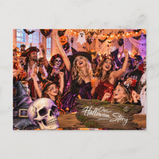 Notre histoire d'Halloween Carte postale photo per