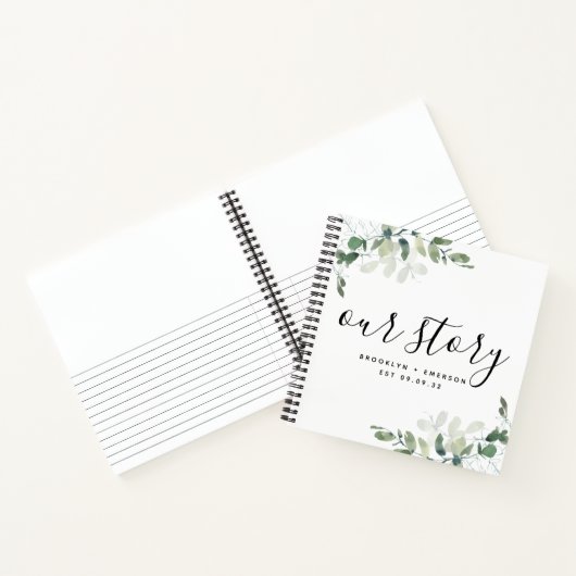 Notre histoire Eucalyptus Keepssaké Journal (Intérieur)