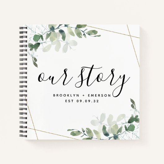 Notre histoire Eucalyptus Keepssaké Journal (Devant)