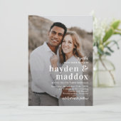 Notre instant Simple et élégant Faire-part de mari (Debout devant)