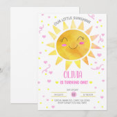 Notre invitation à l'anniversaire de la petite fil (Devant / Derrière)