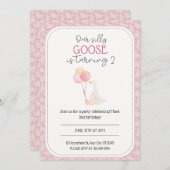 Notre invitation à l'anniversaire de Silly Goose (Devant / Derrière)