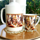 Notre Jour De Mariage Bliss Élégant Latte Mug