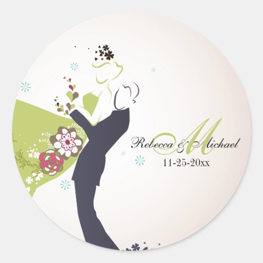 Notre jour de mariage - Stickers Mariée & Groom (Devant)