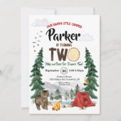 Notre Joyeux Petit Camper est deux Invitation Anni (Devant)