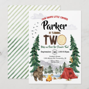 Notre Joyeux Petit Camper est deux Invitation Anni