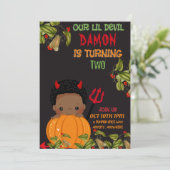 Notre Lil Devil carte d'invitation d'anniversaire (Debout devant)