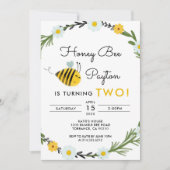 Notre Little Hone Bee Invitation du 2e anniversair (Devant)