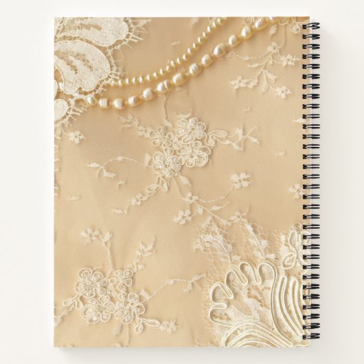 Notre livre d'hôtes Mariage dentelle et perles (Dos)