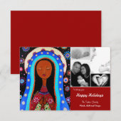 Notre Madame de carte de Noël de Guadalupe (Devant / Derrière)