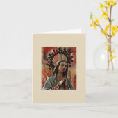 Notre Madame de carte vierge de Guadalupe (Fleur jaune)