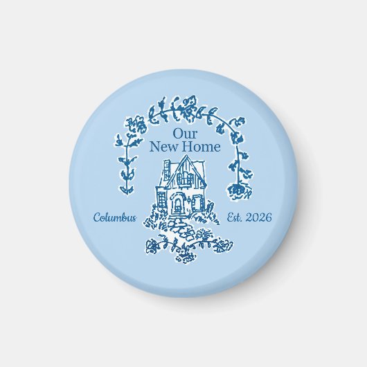 Notre magnet graphique de nouvelle maison (Devant)