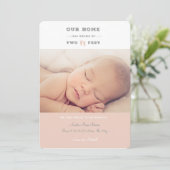 Notre maison a grandi de deux pieds faire-part de  (Debout devant)