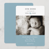 Notre maison a grandi de deux pieds faire-part de (Devant / Derrière)