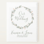 Notre Mariage Aquarelle vert Noms Mariage (Dos)