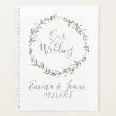 Notre Mariage Aquarelle vert Noms Mariage (Devant)