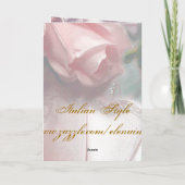 Notre mariage - Carte de menu de restaurant (Dos)